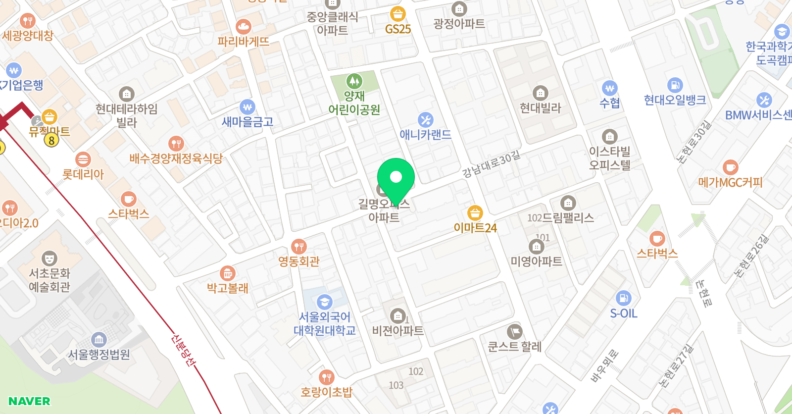 한 미술학원 위치