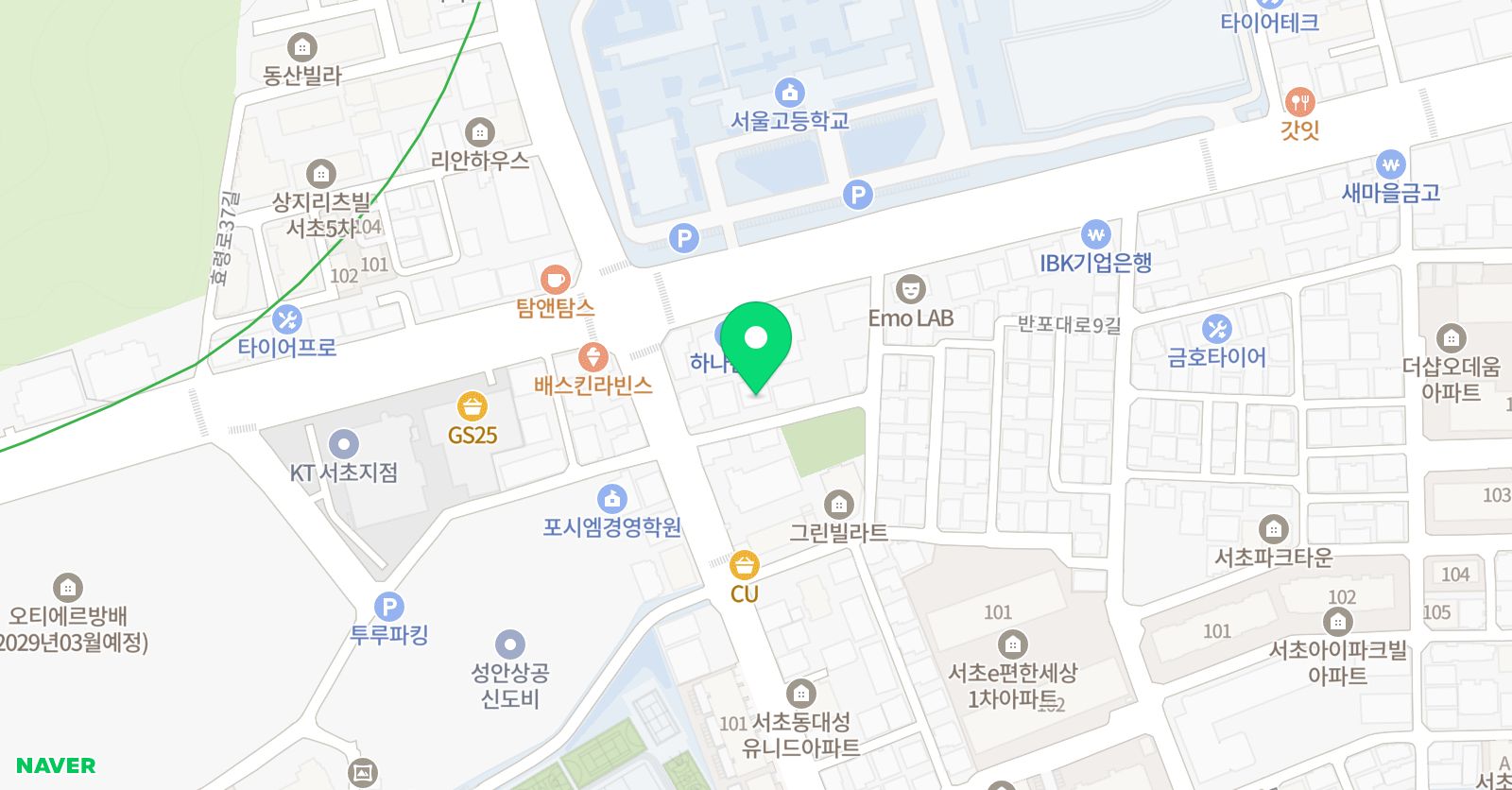 심앤김 국수시대 학원 위치