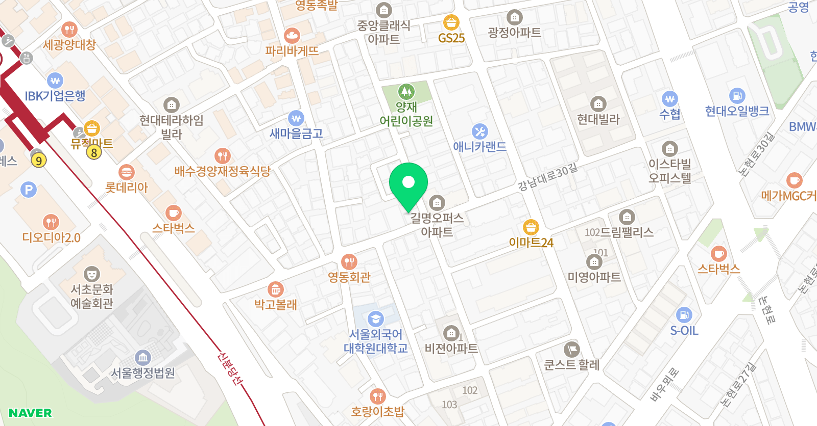 양재 태권도 위치