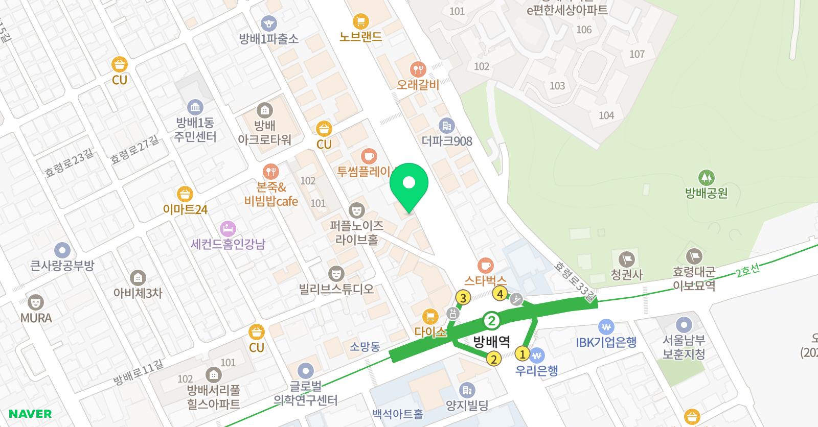 BIB 영어학원 위치