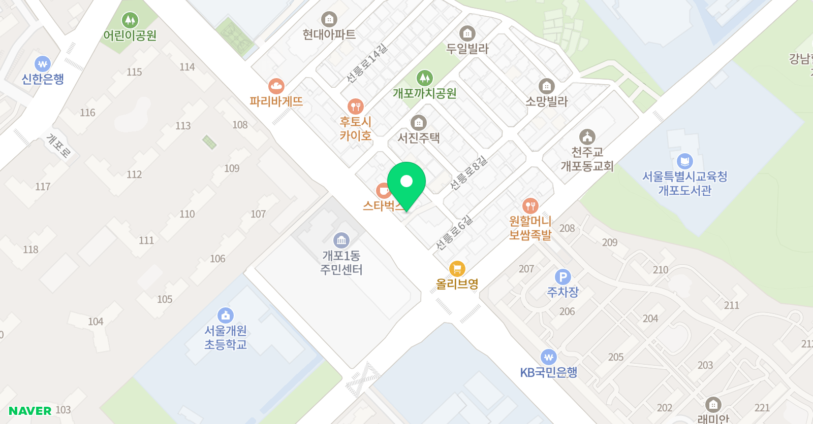 L&K경희대 태권도스쿨 위치