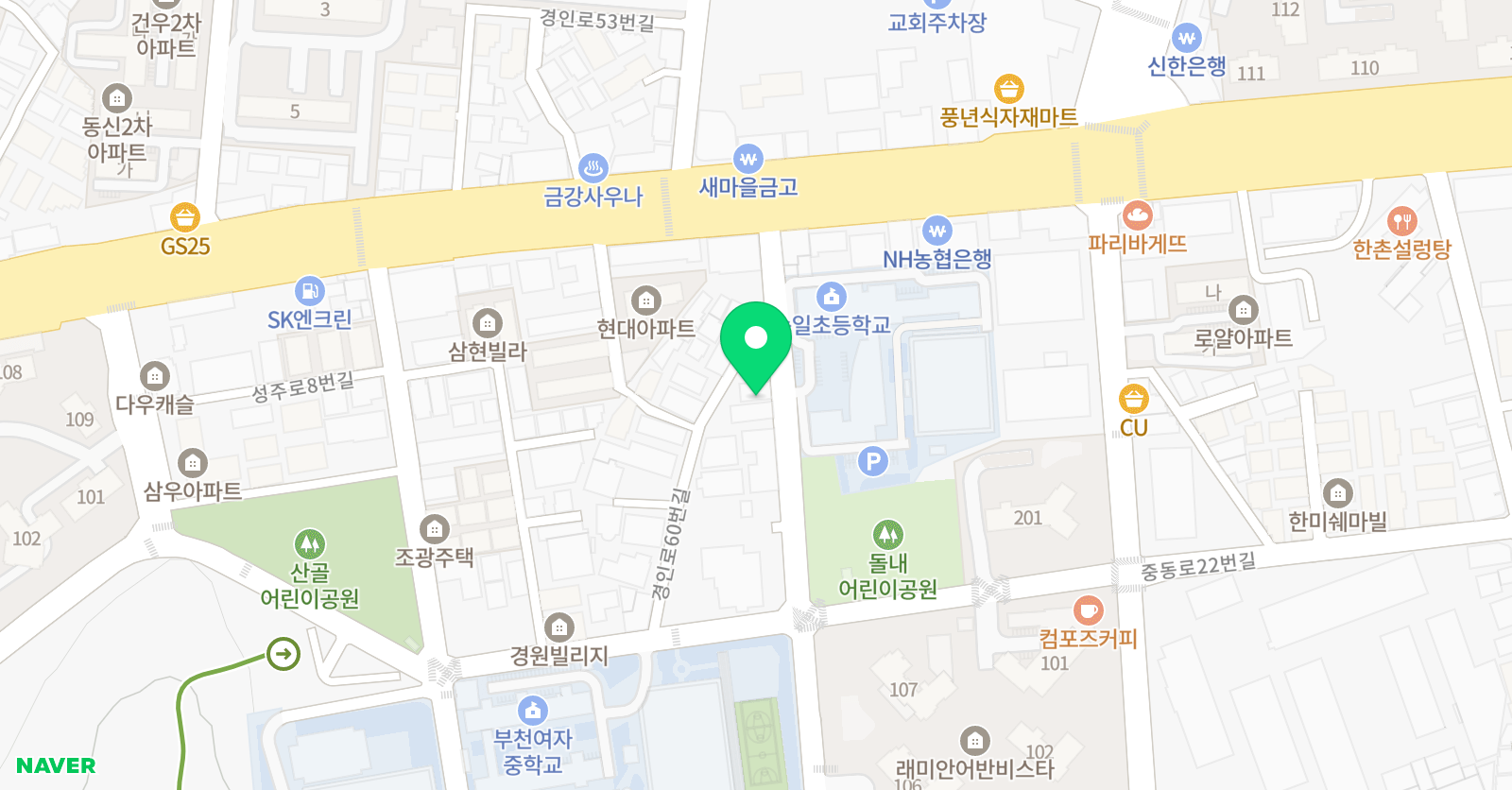 송일백호 태권도 위치