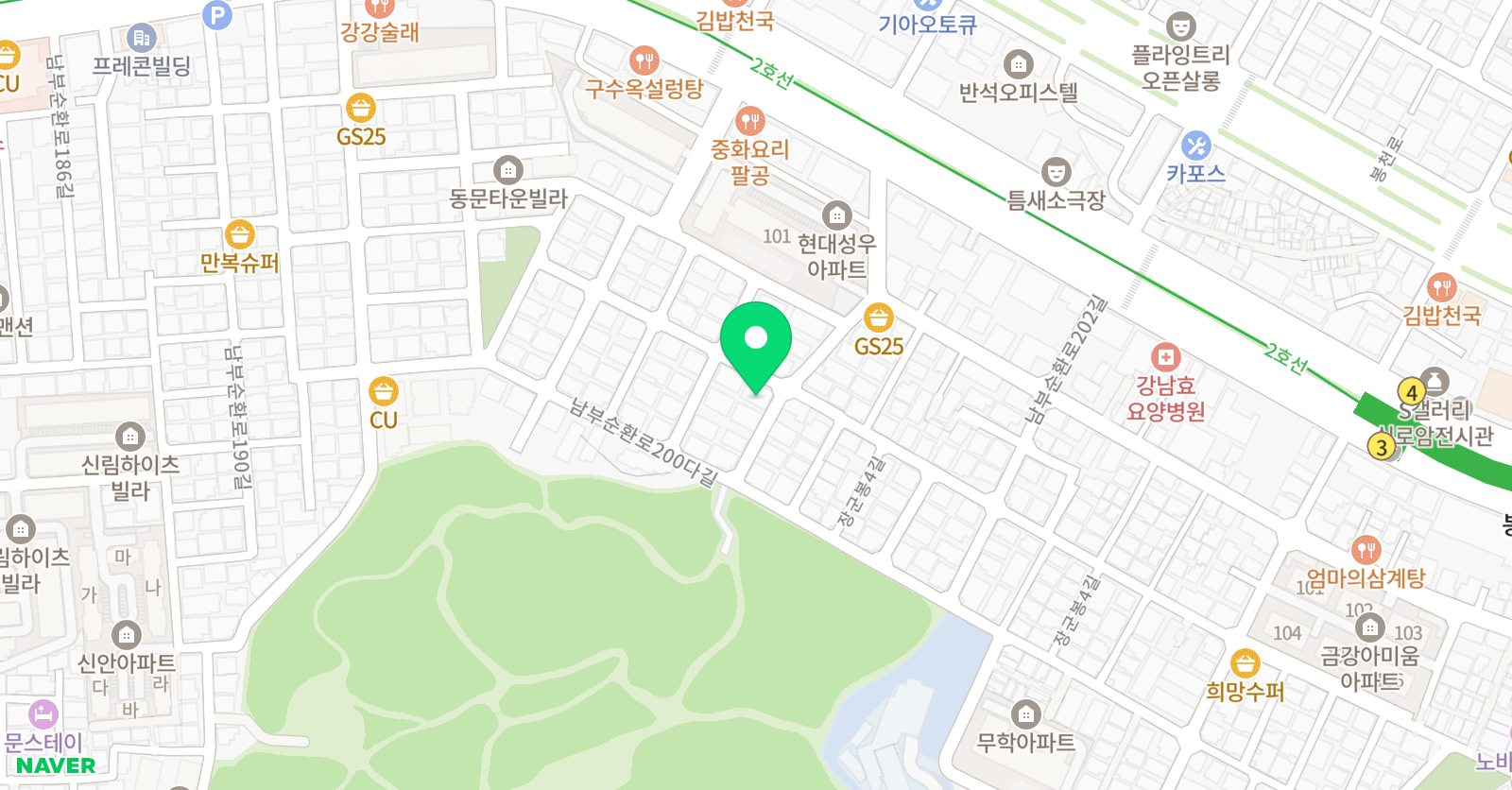 물댄동산 위치