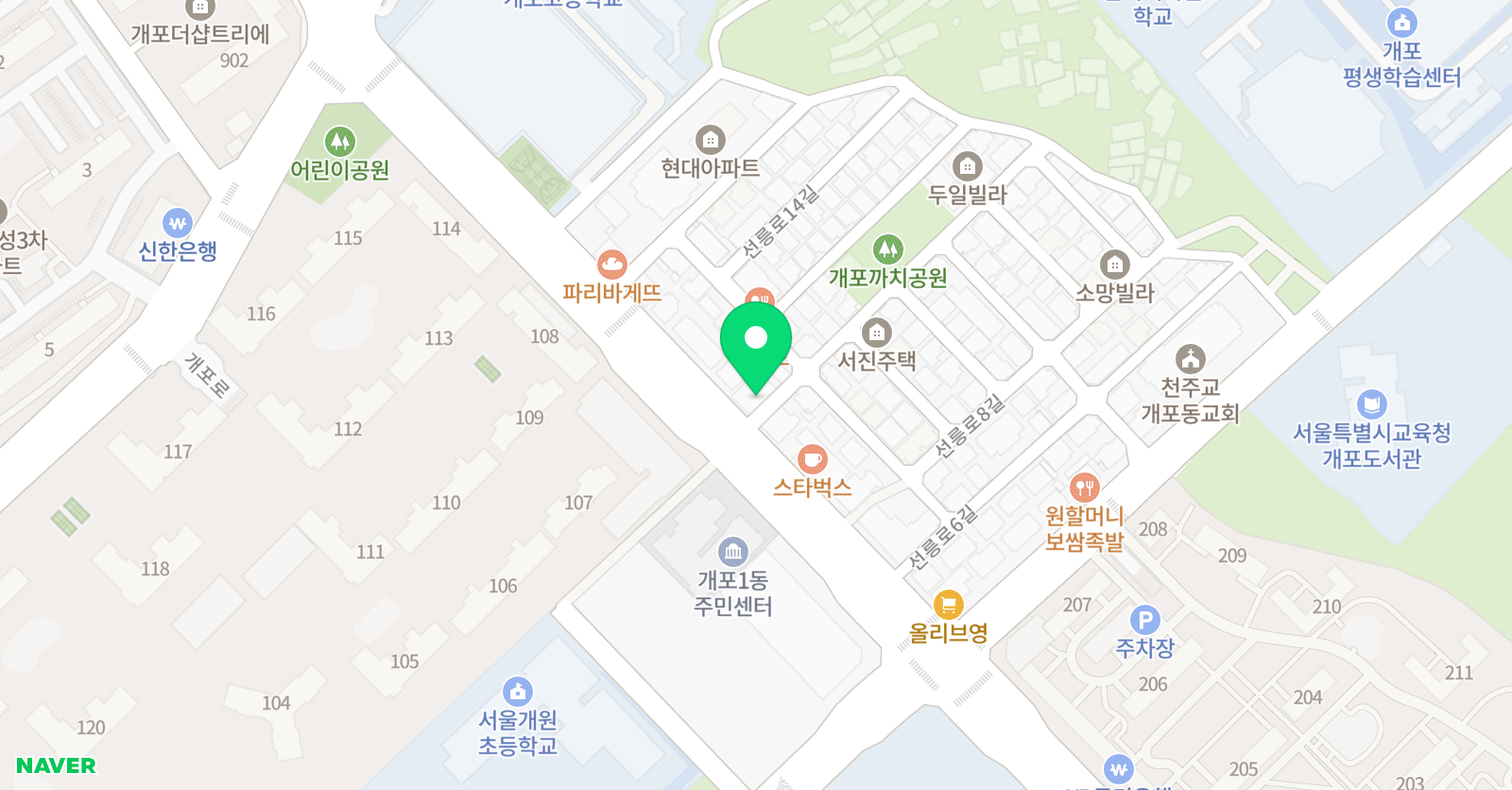 리드인 개포아이파크점 위치