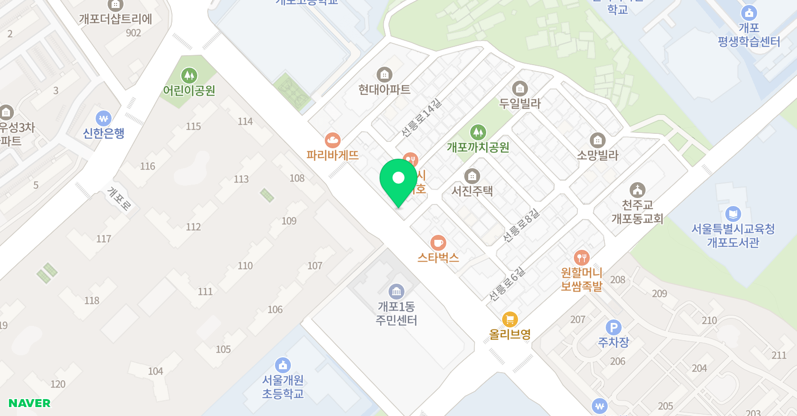 리드101 개포구룡점 위치
