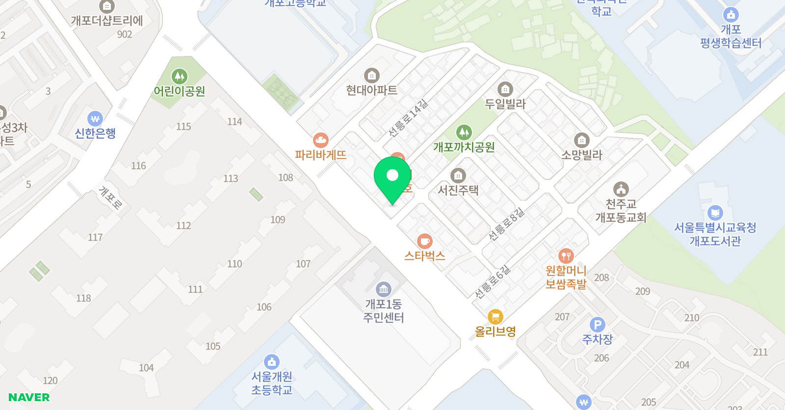 와이키즈 대치개포센터 위치