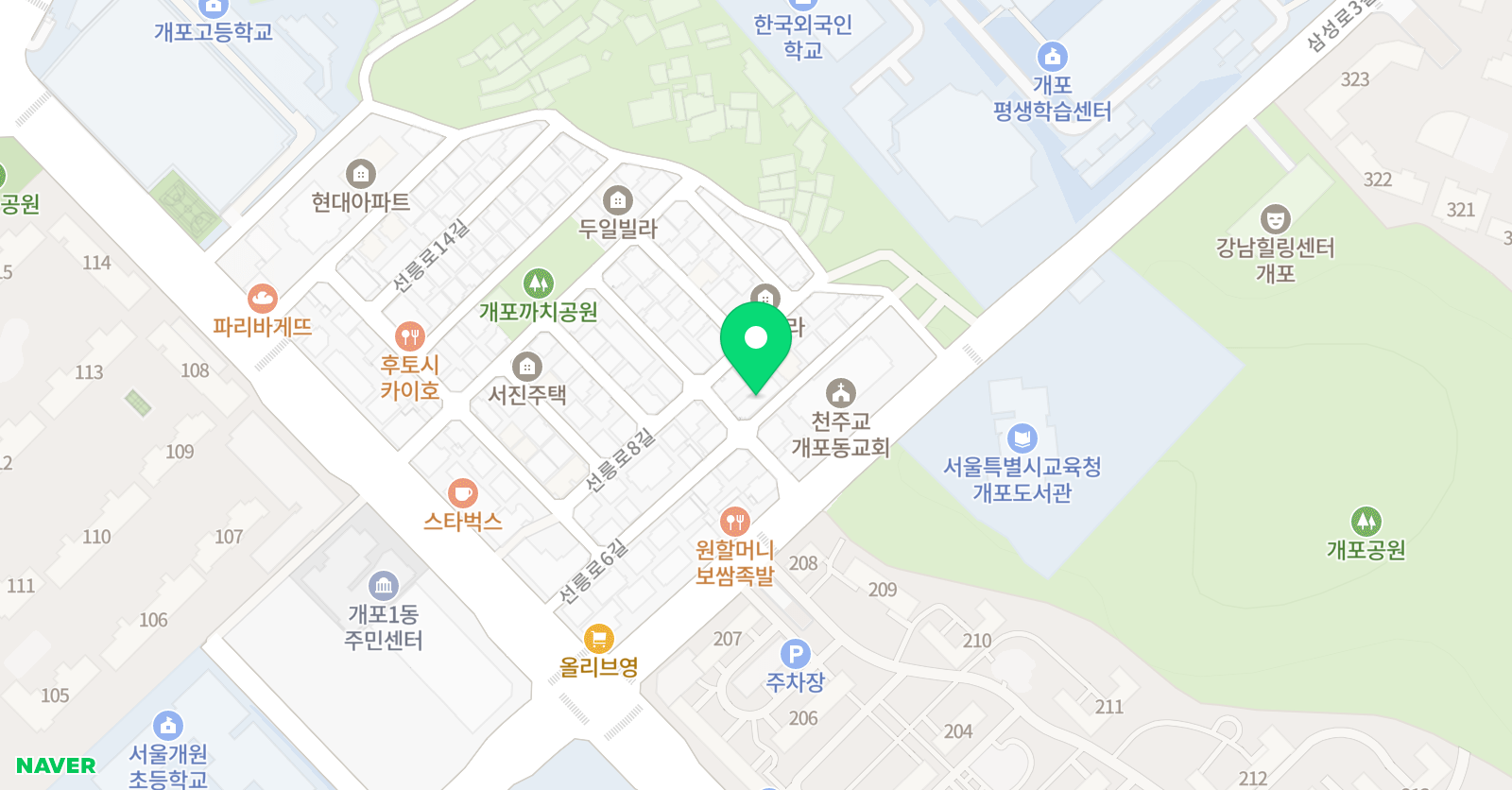양인석스피치칼리지 학원 위치
