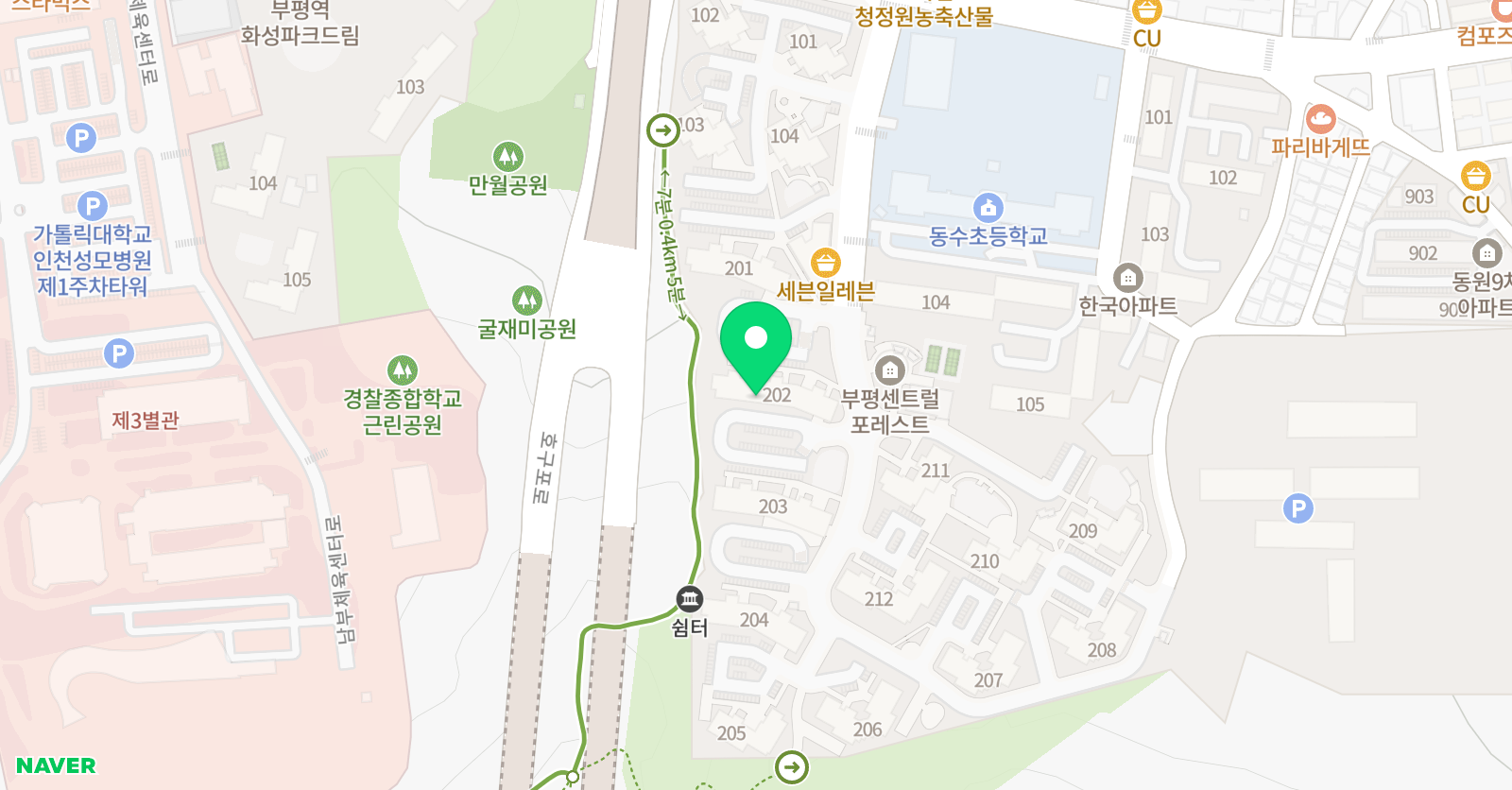아소비 인천부평센트럴포레스트점 위치