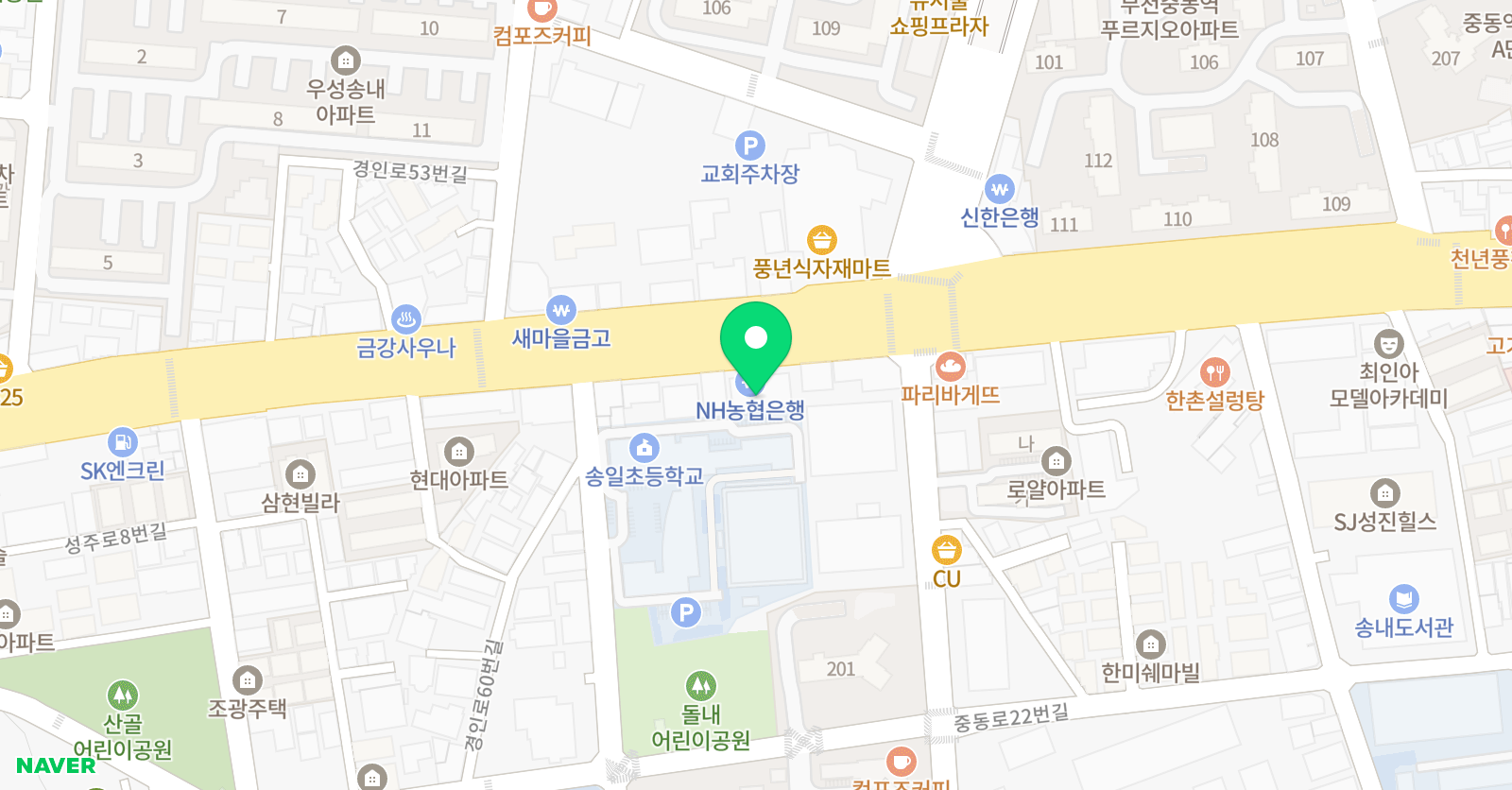 EiE고려대 어학원 부천송내캠퍼스 위치