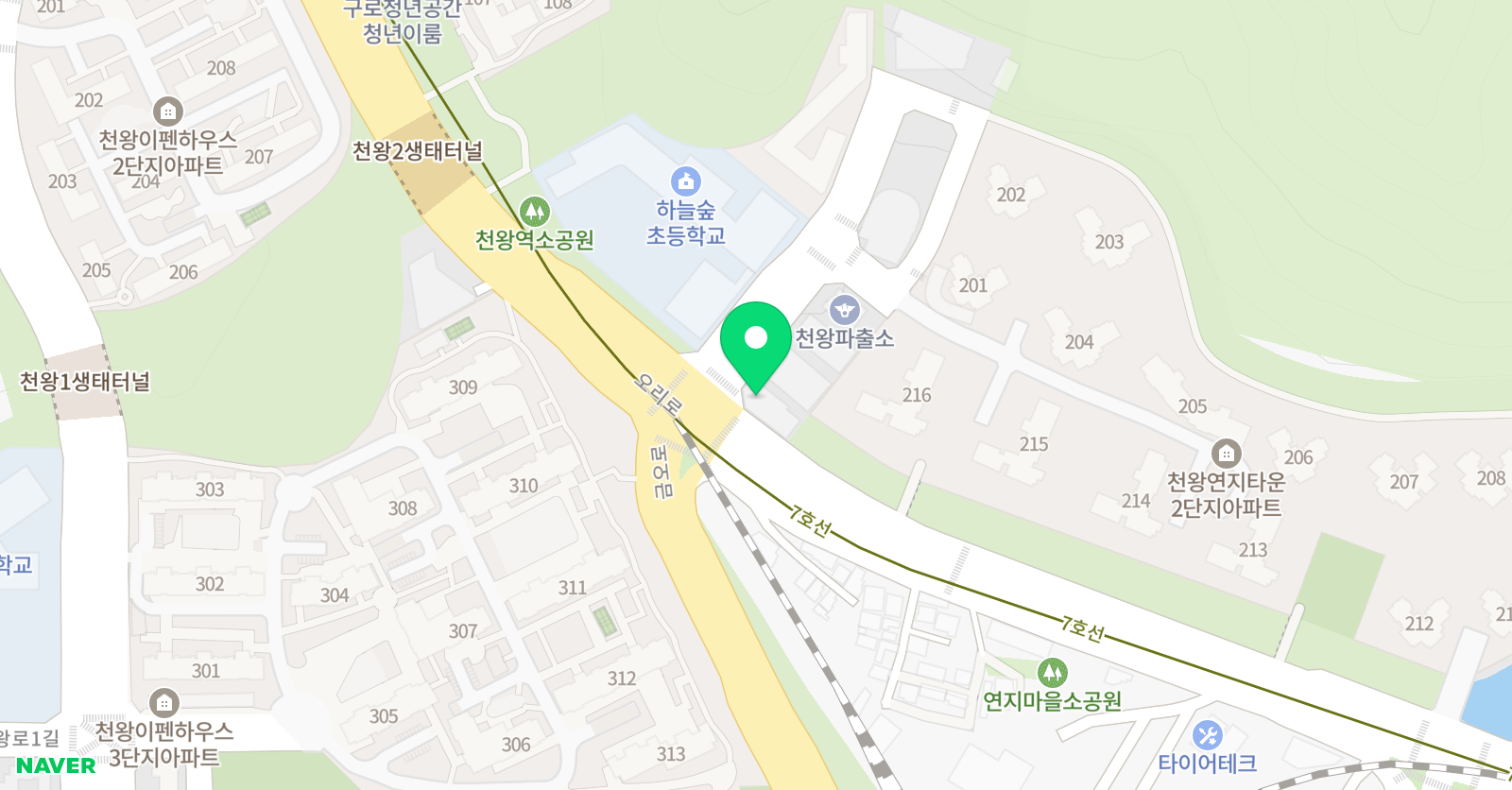 뮤엠 영어 하늘숲캠퍼스 위치