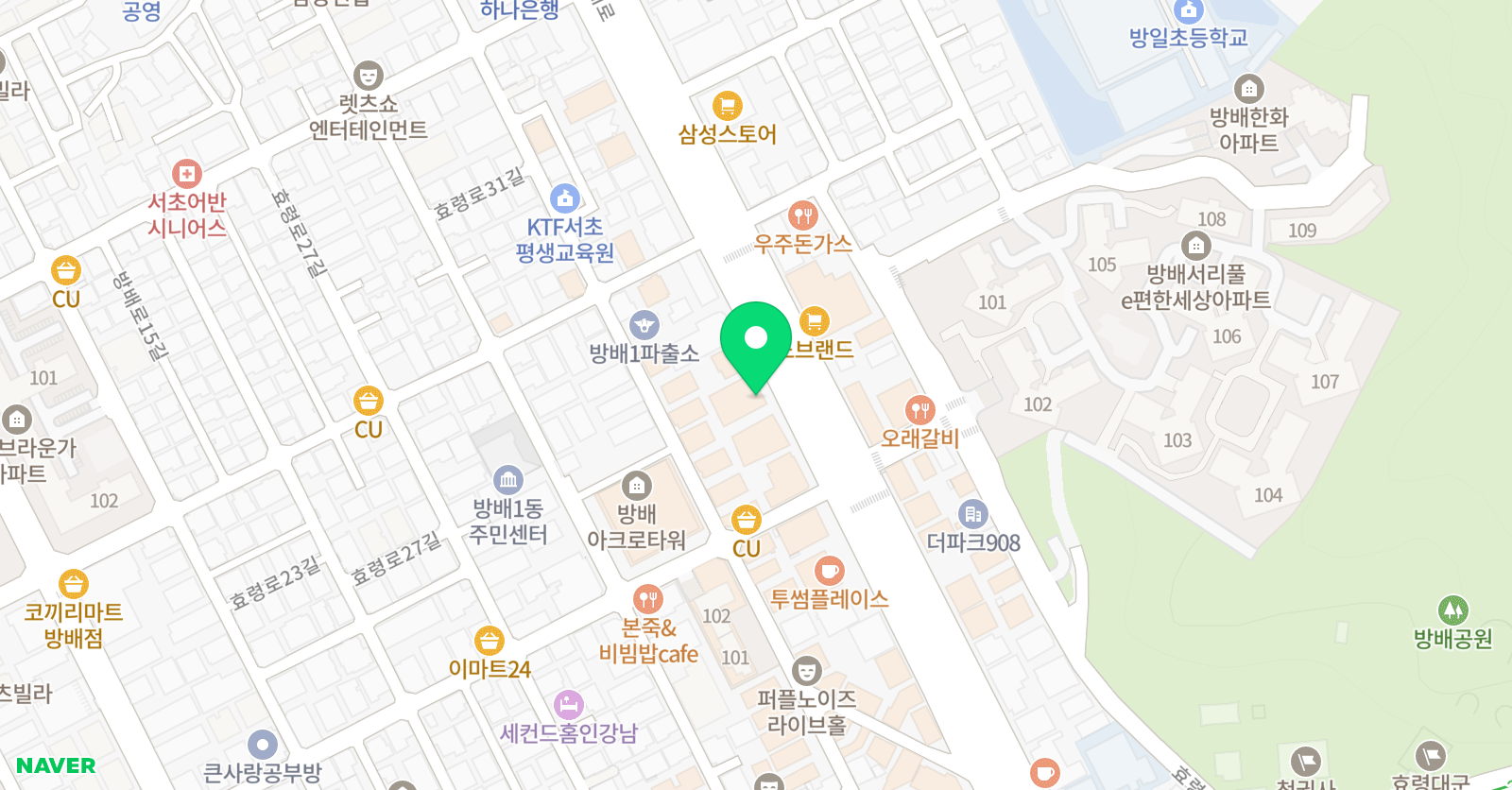 피스톤 체대입시 서초점 위치