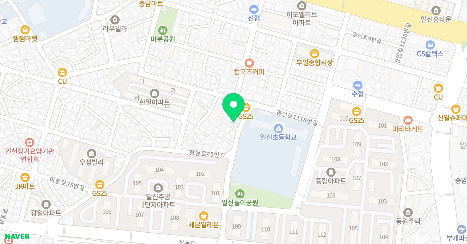 박샘 수학교습소 위치