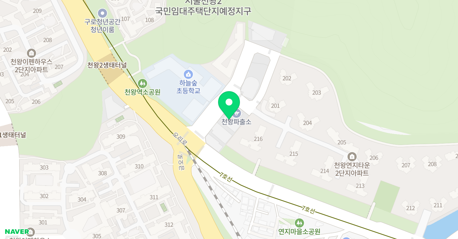 이브이티 영어전문학원 위치