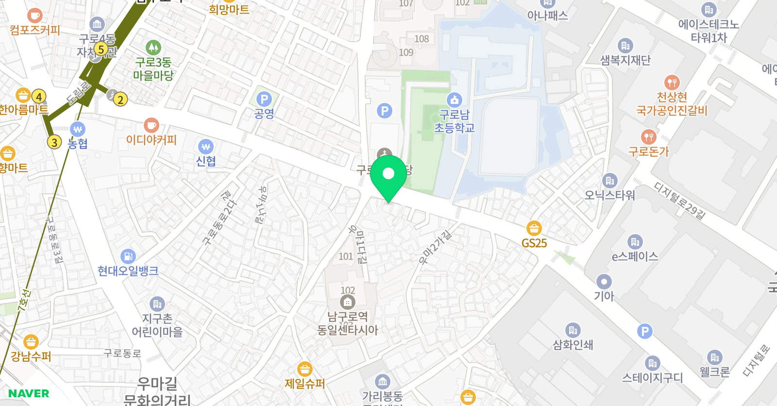 아뜰리에연 미술 위치