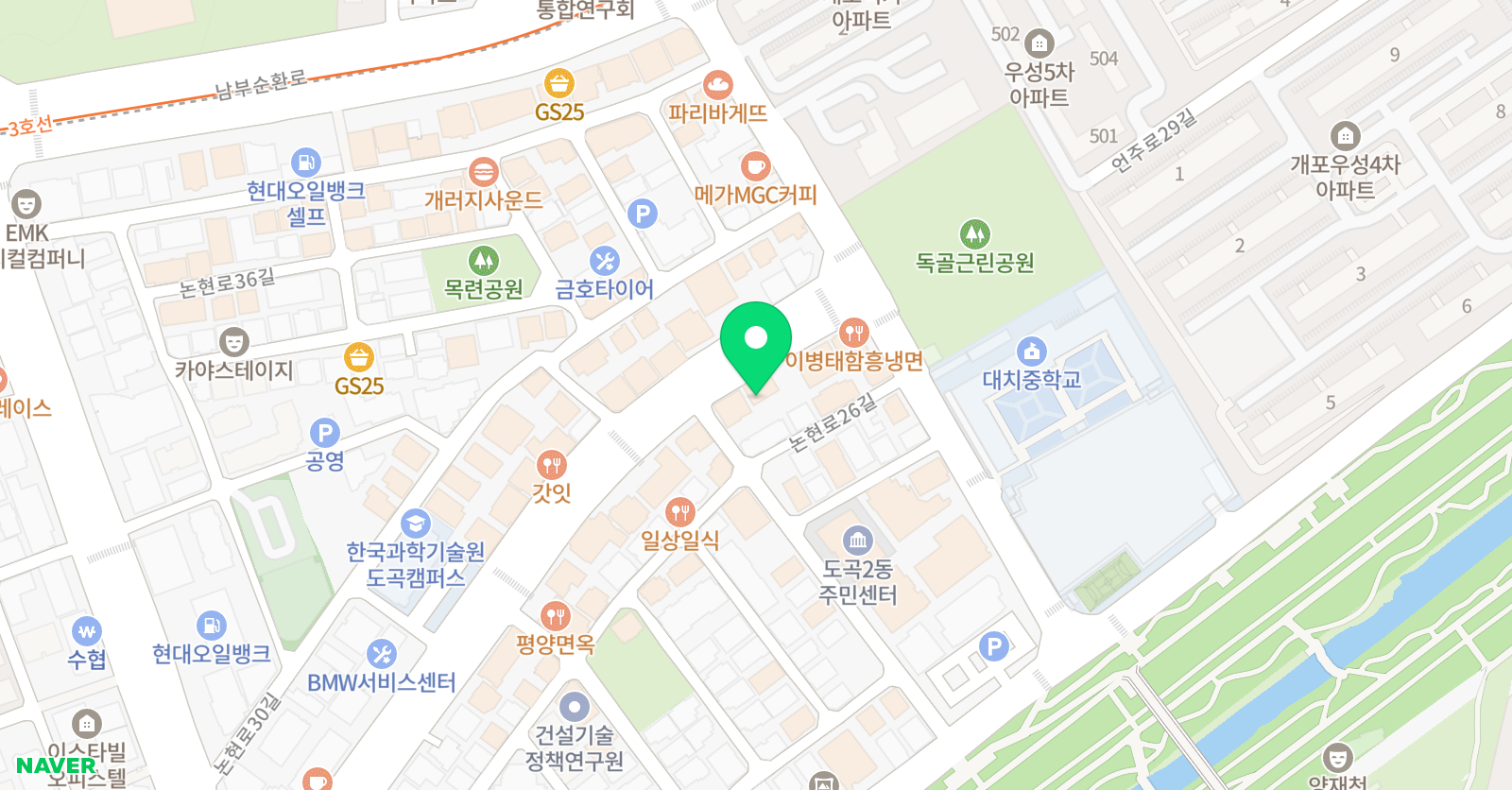 THEGI 실용음악학원 위치