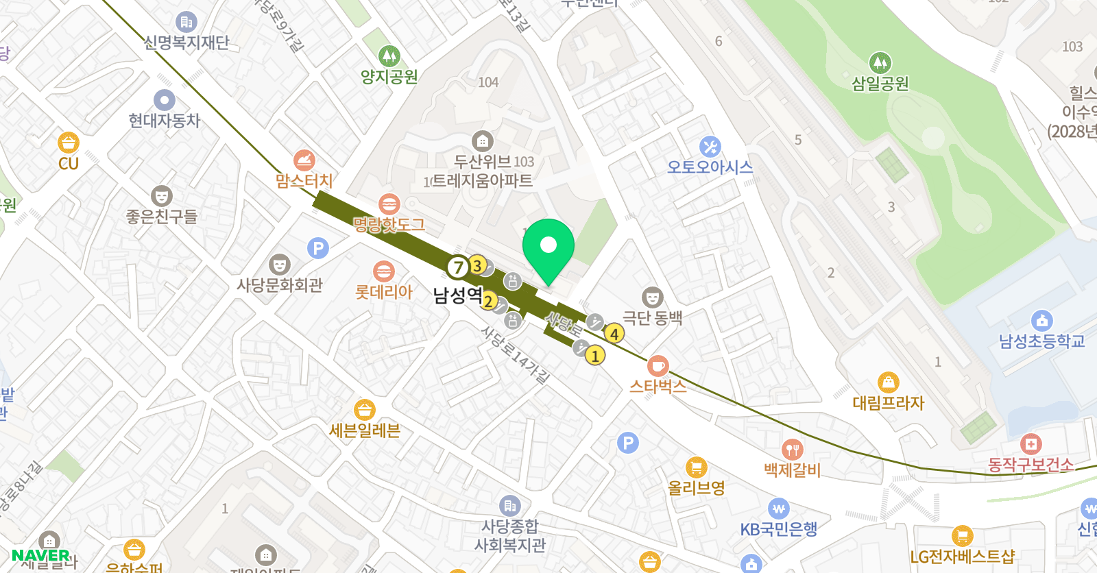 GnB 서울남부본부 위치