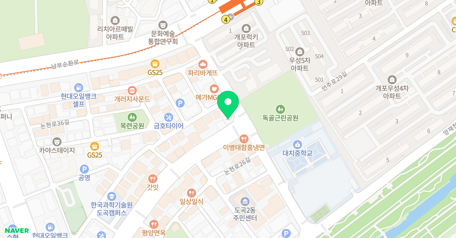 더아이노블 강남 본원 어학원 위치