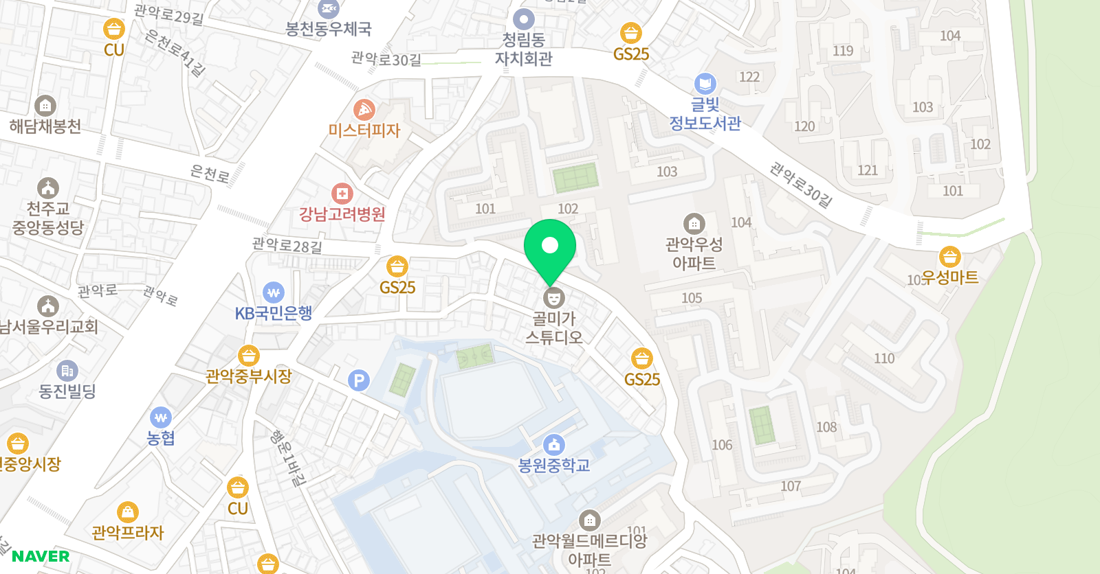 깊은생각 학원 위치