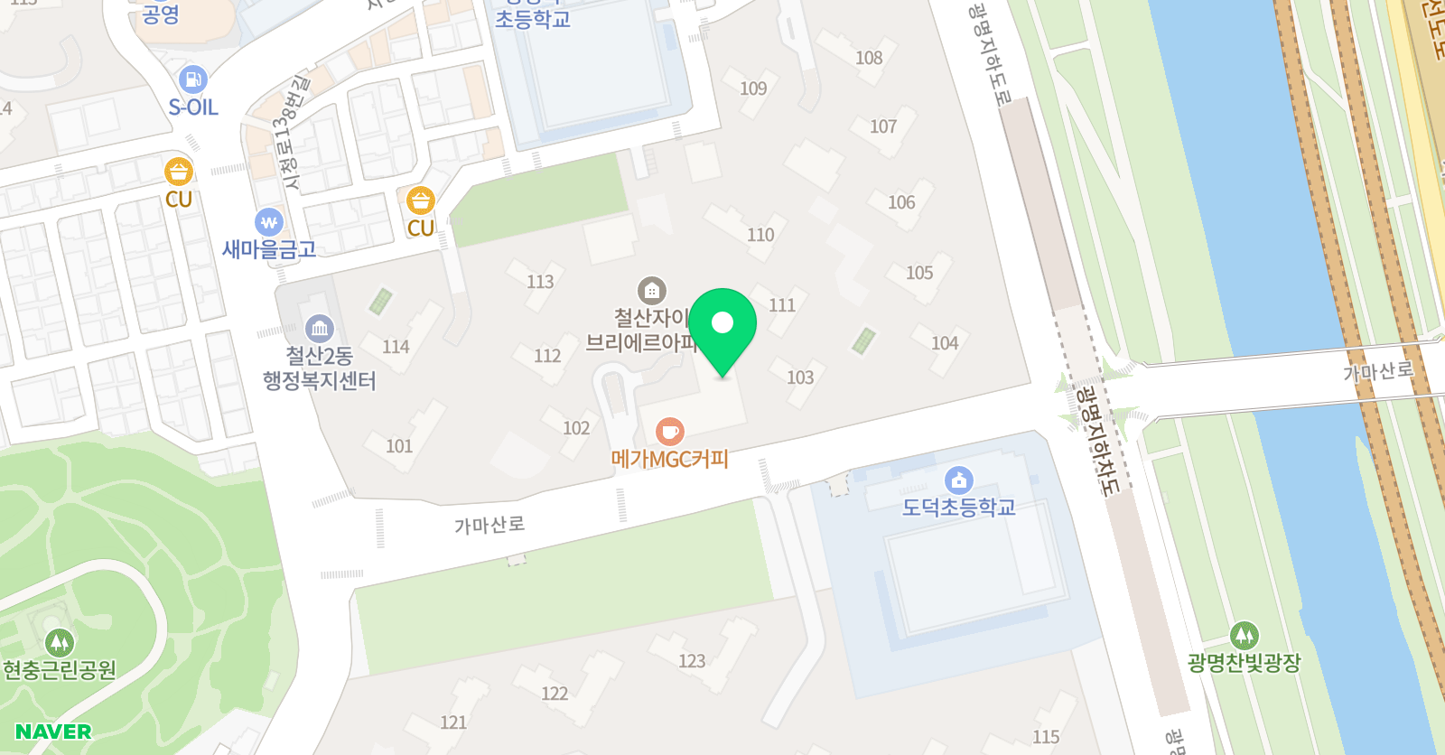 중앙 태권도&점핑줄넘기 위치