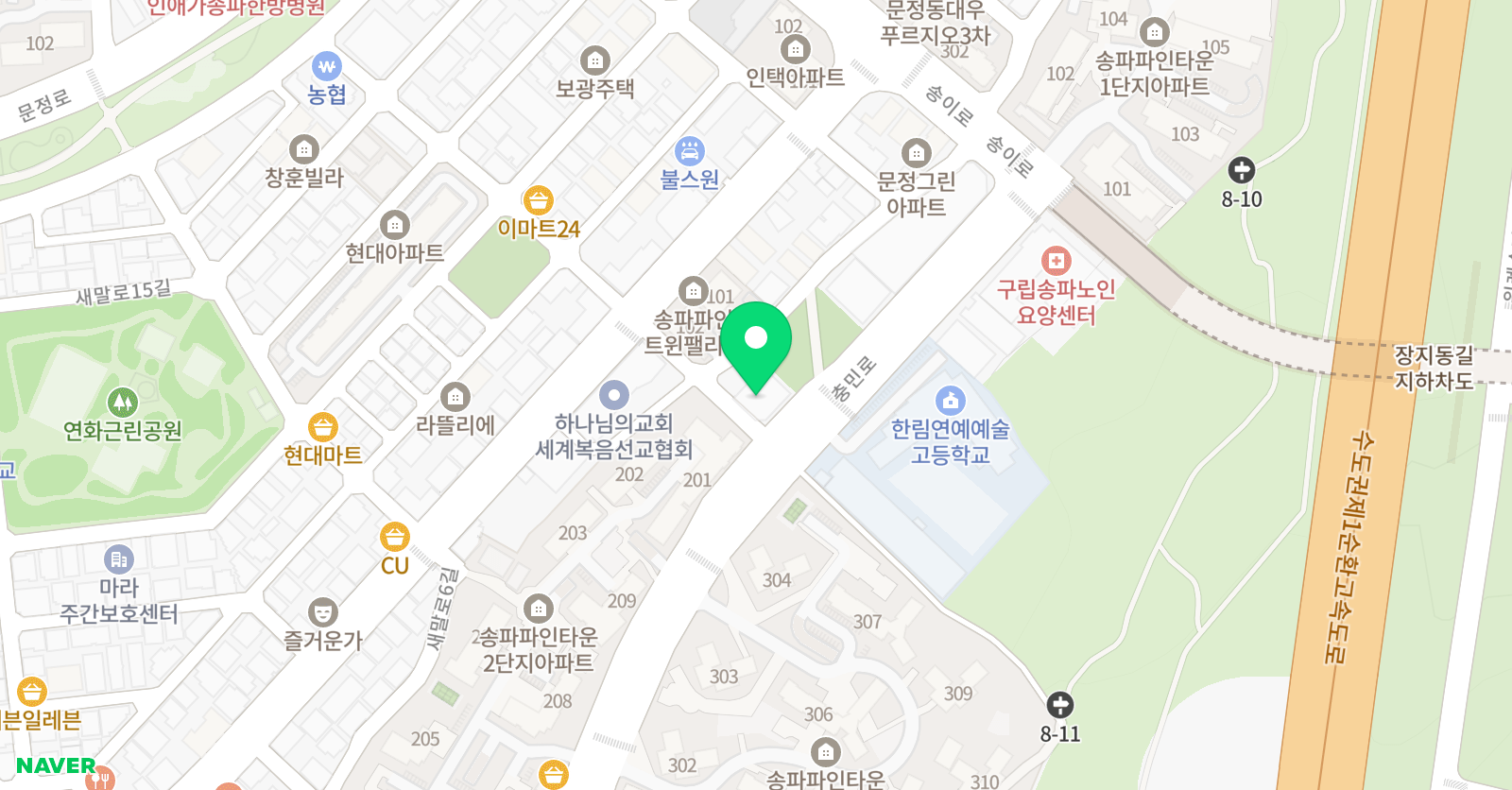넥스트젠 송파학원 위치