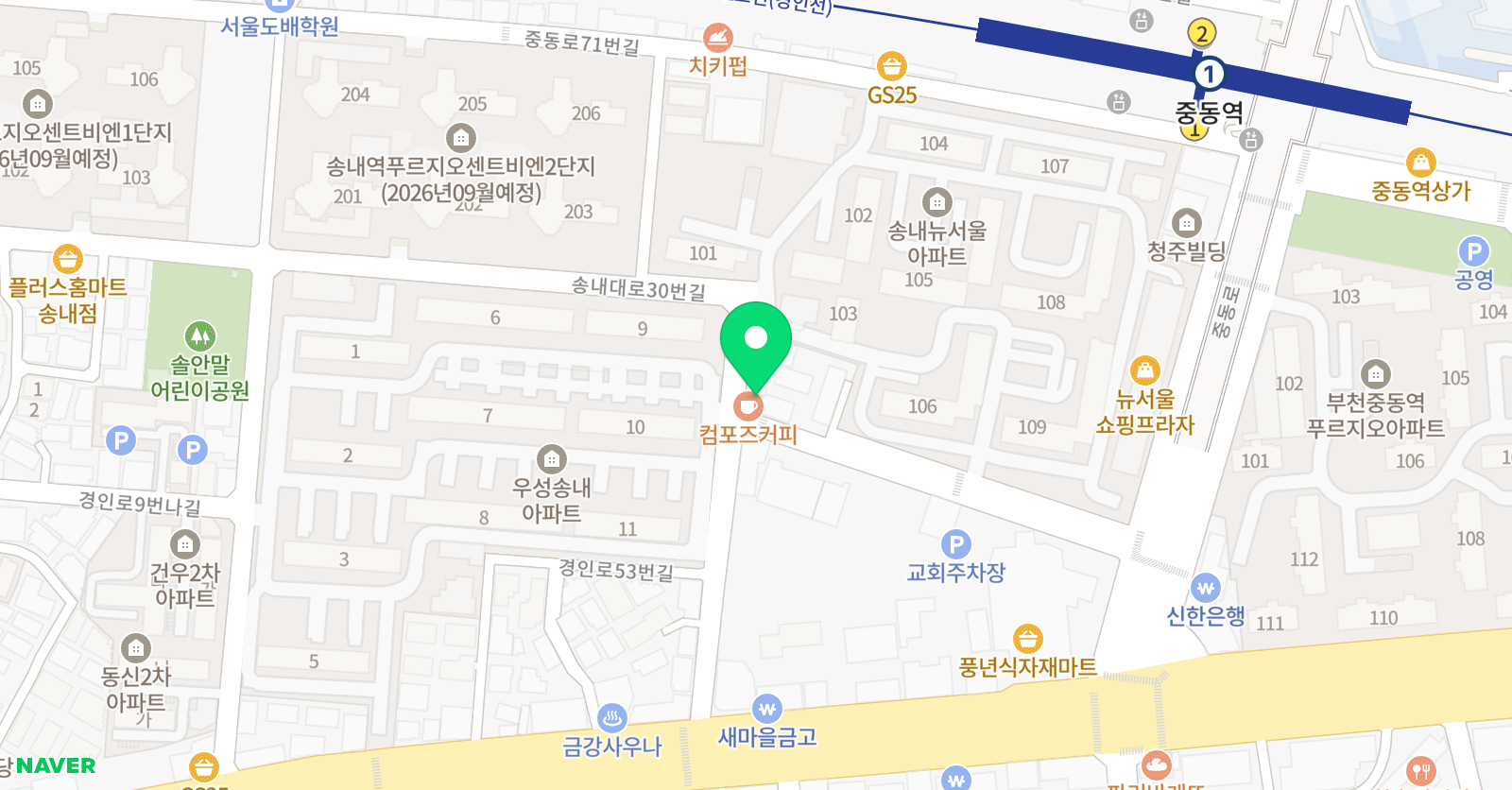 부천주니어 영어수학 3관 보습학원 위치