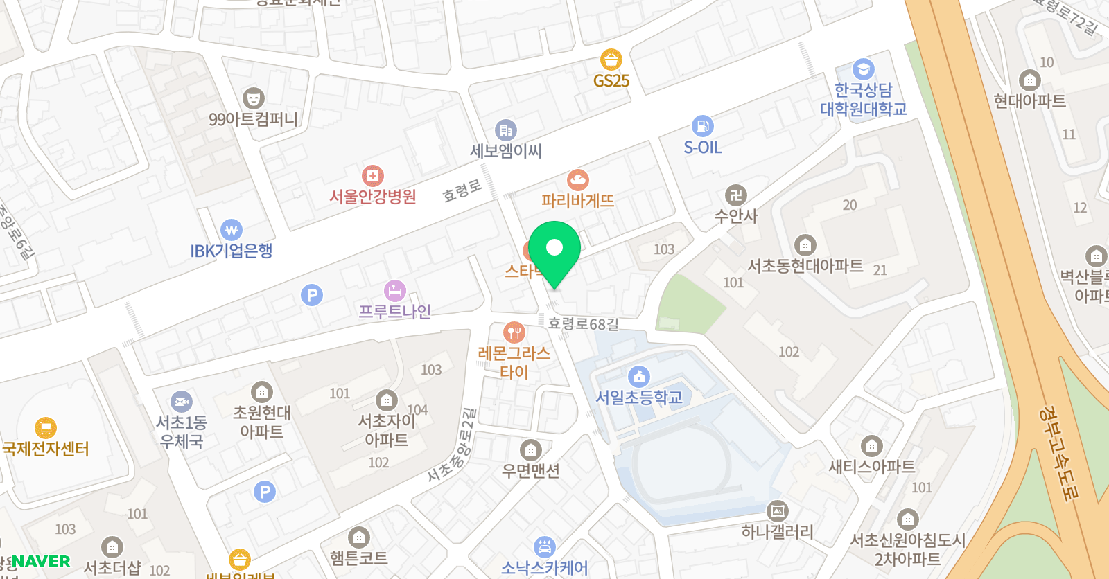스마트해법 영어수학 루키업 학원 위치