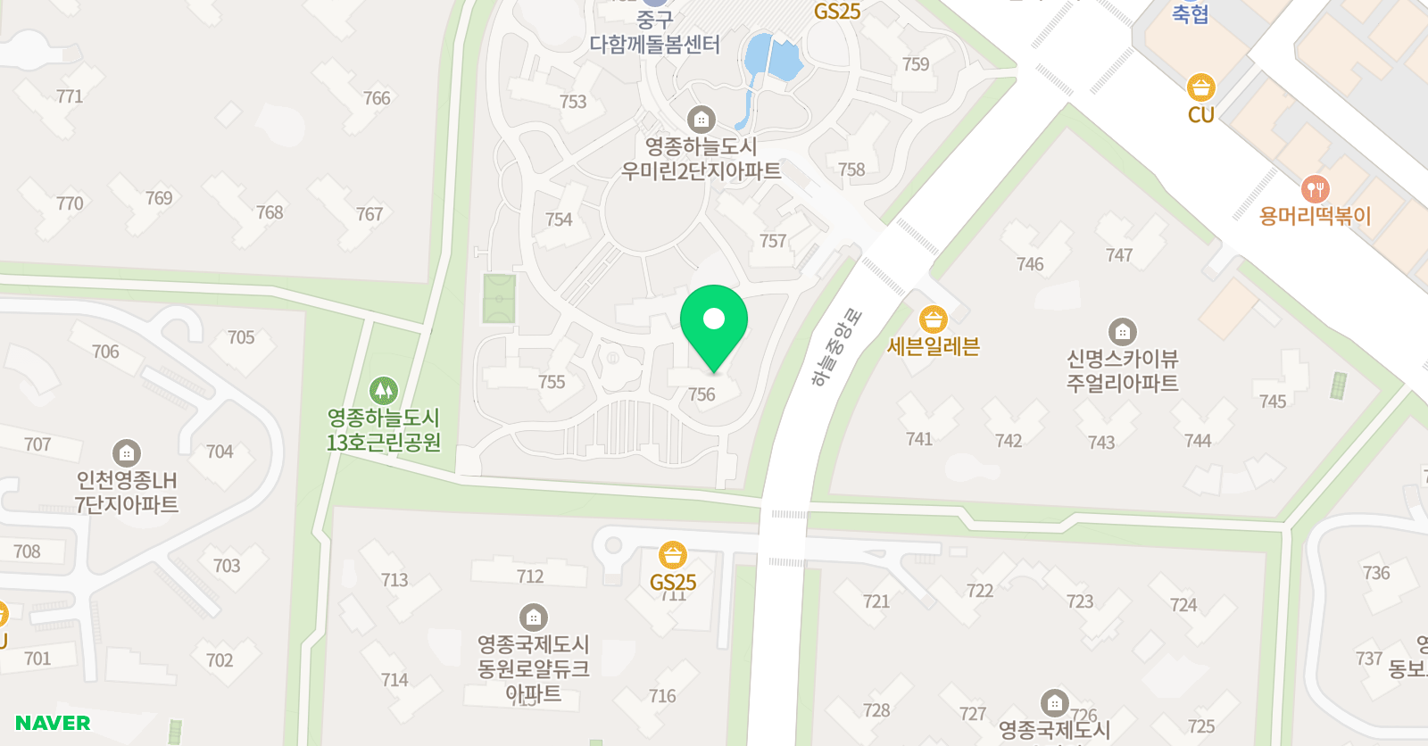 기탄 사고력교실 영종우미린2차점 위치