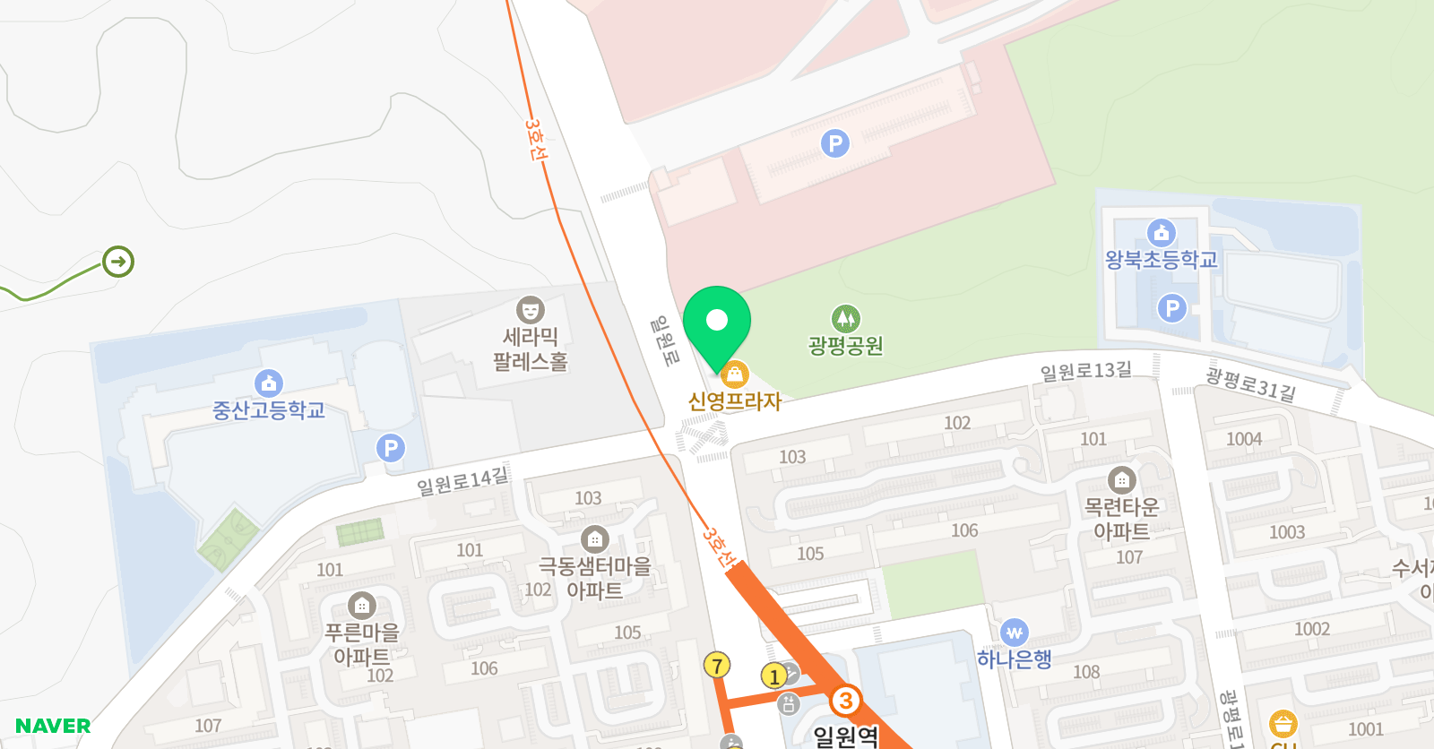 정인 학원 위치