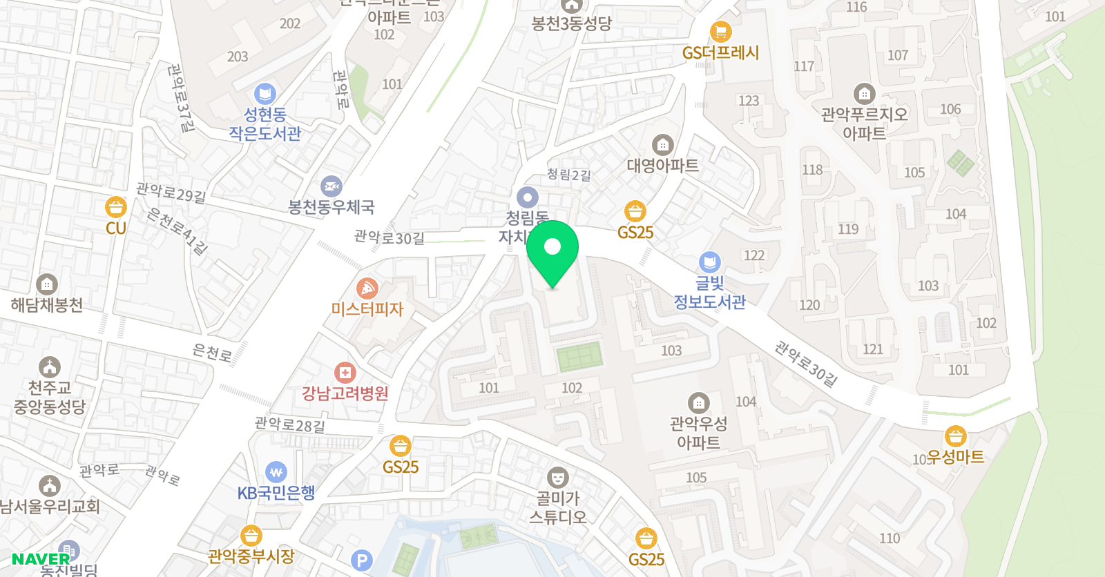 상상프로젝트 아트스튜디오 관악점 위치