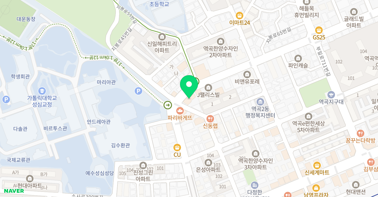 더리본 음악학원 위치