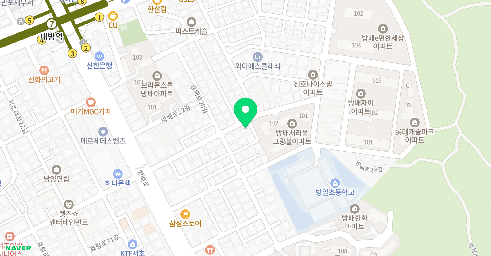 서초프라임 학원 위치