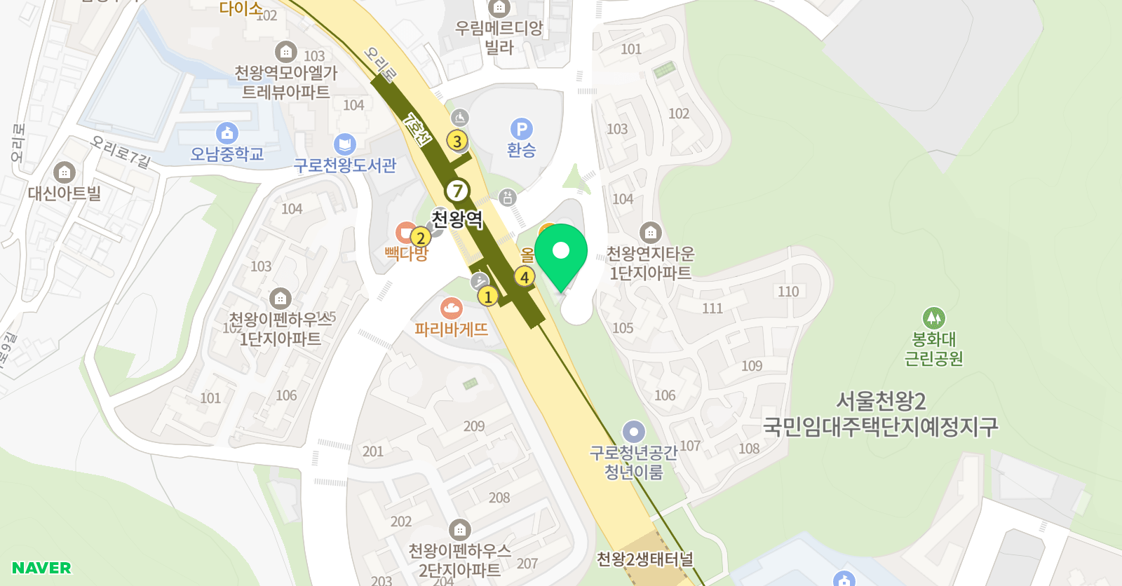 눈높이러닝센터 오남학원 위치