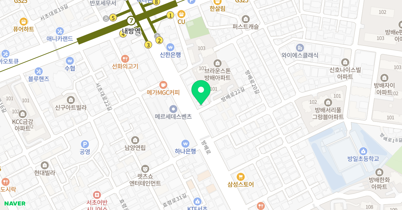 하지혜가람 국어학원 위치