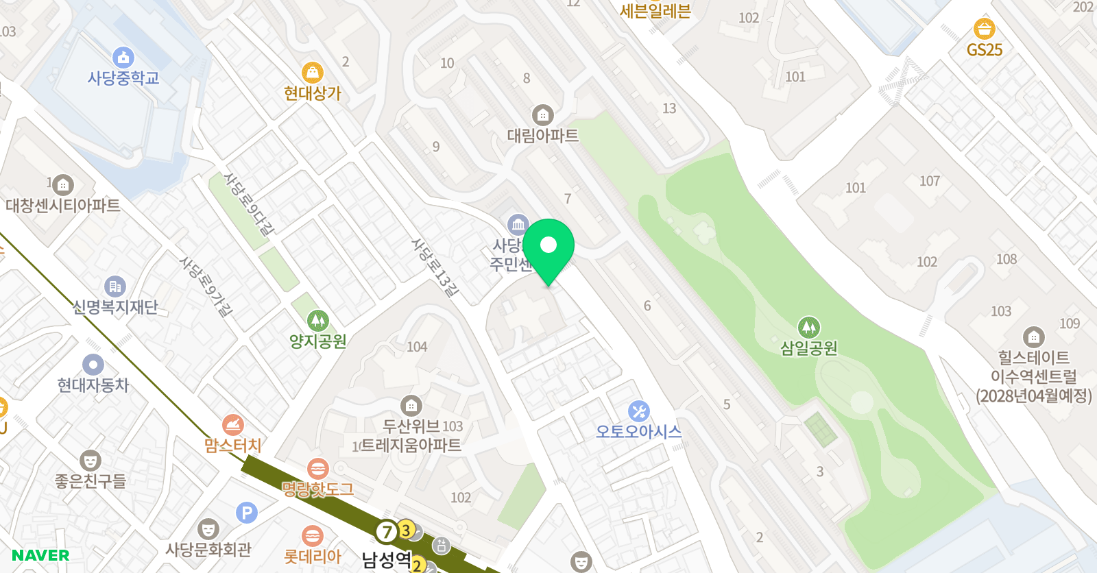 비앤오아뜰리에 미술교습소 위치