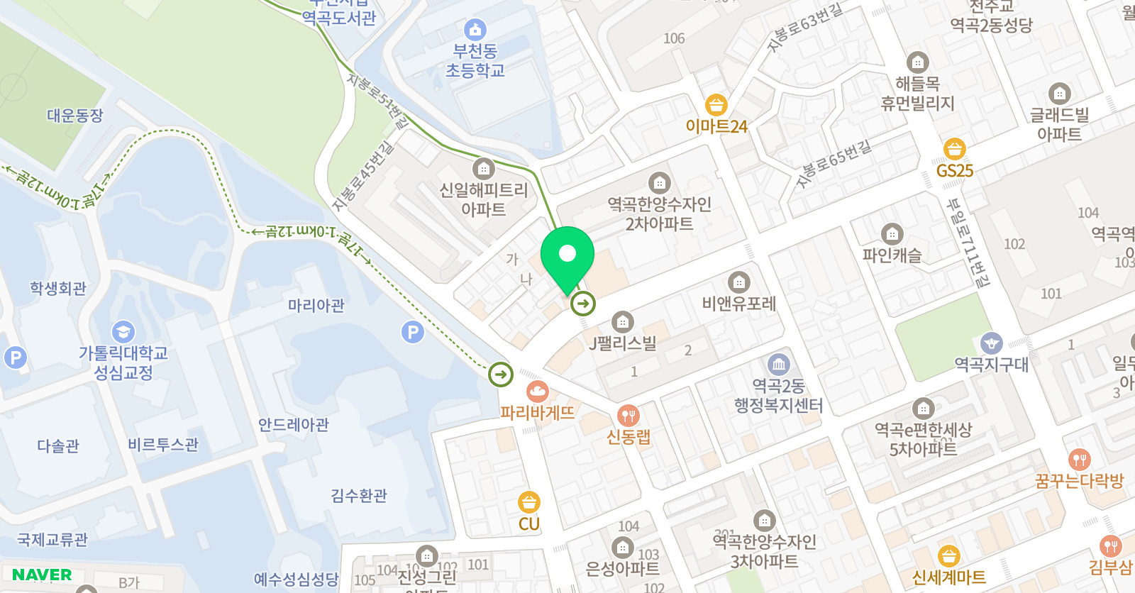 셀파우등생 교실 역곡캠퍼스 위치