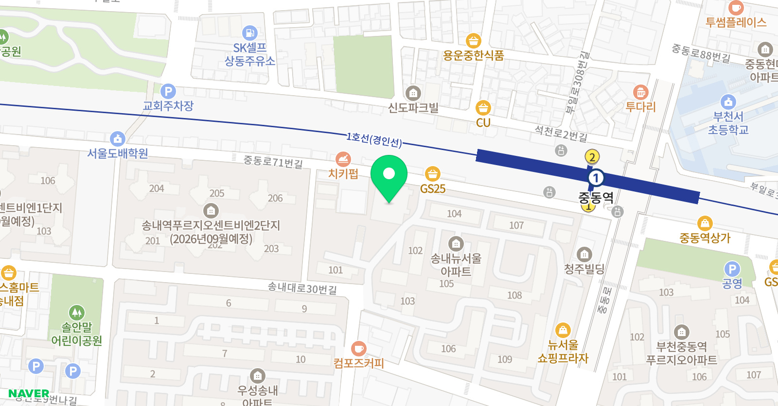 부천스포츠센터 어린이수영장 위치