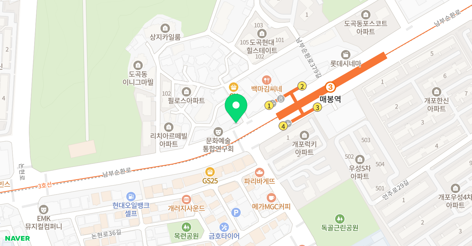 아틀리에 도곡 위치