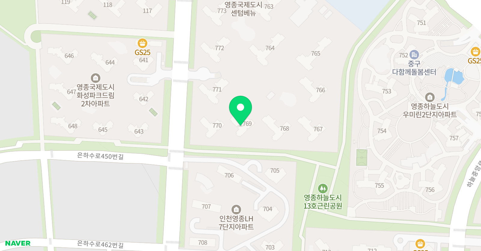 빨간펜 수학의달인 e편한세상영종 센텀베뉴점 위치