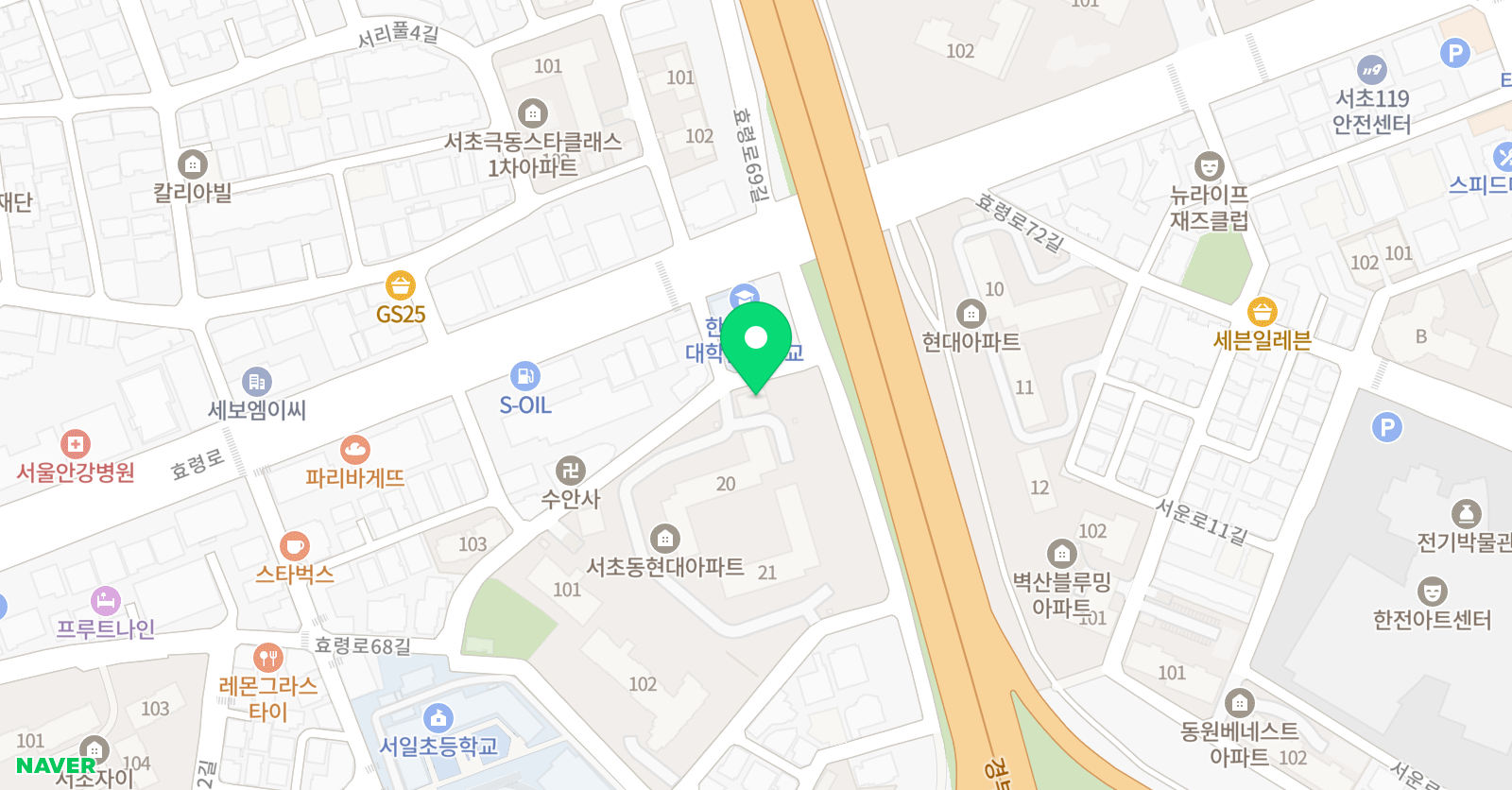 씽크아트 미술 위치