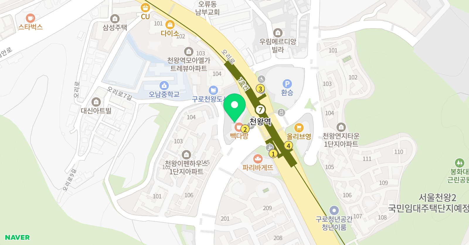 이영애발레아카데미 학원 위치