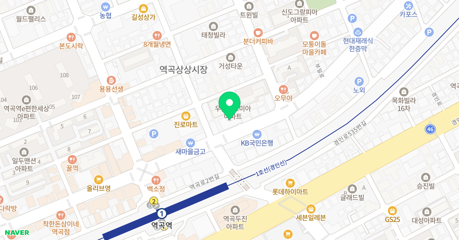EiE고려대 어학원 부천역곡캠퍼스 위치