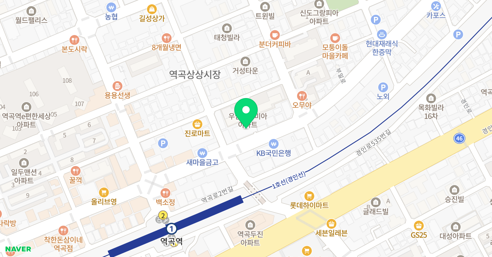 아소비 공부방 부천 역곡프라임센터점 위치
