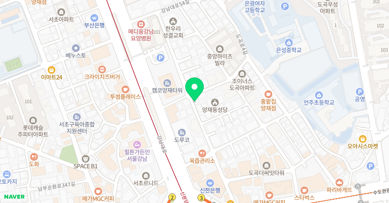 발레스튜디오 모리 도곡점 위치