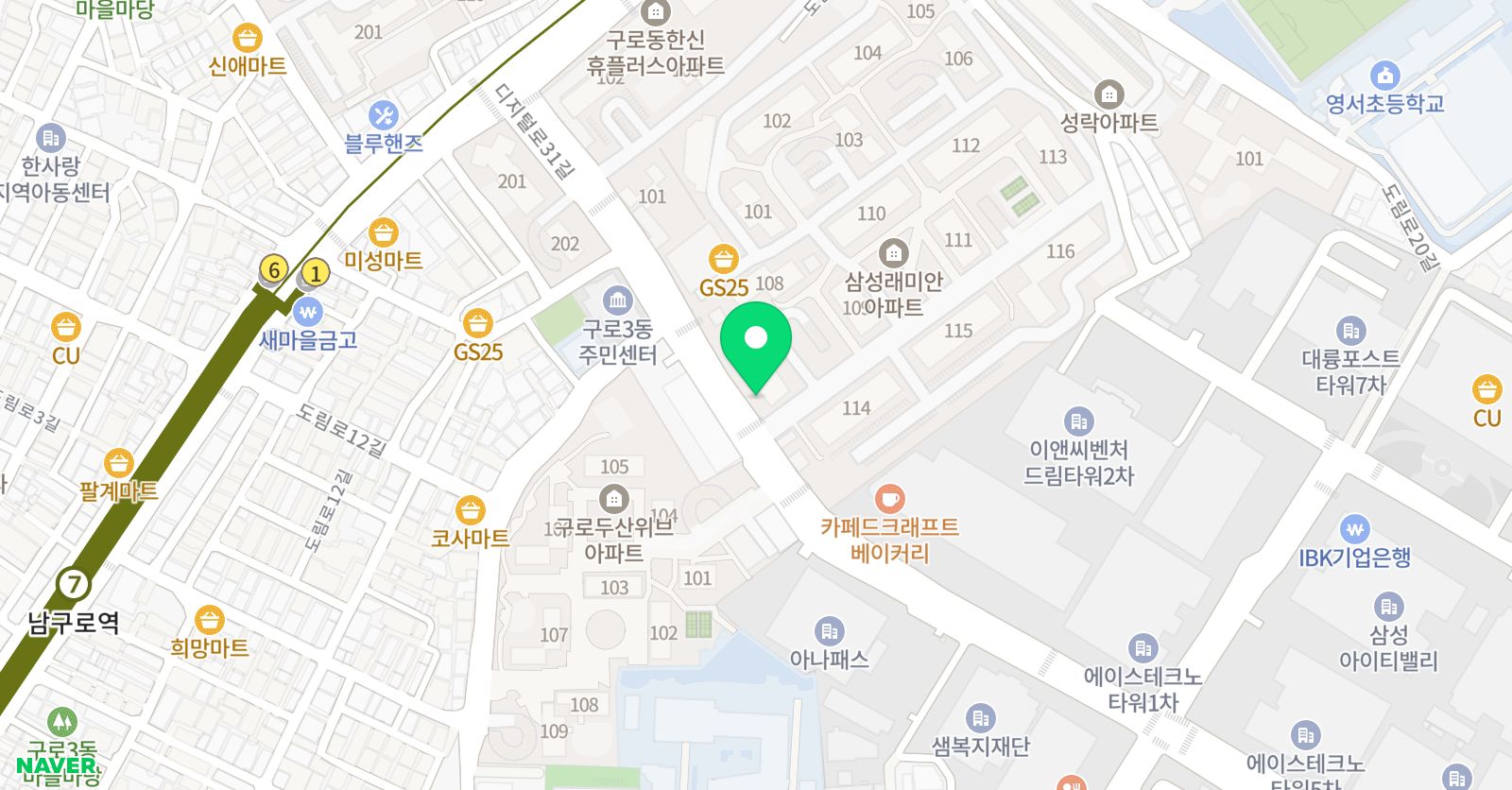 꿈이자라는예음 음악학원 위치