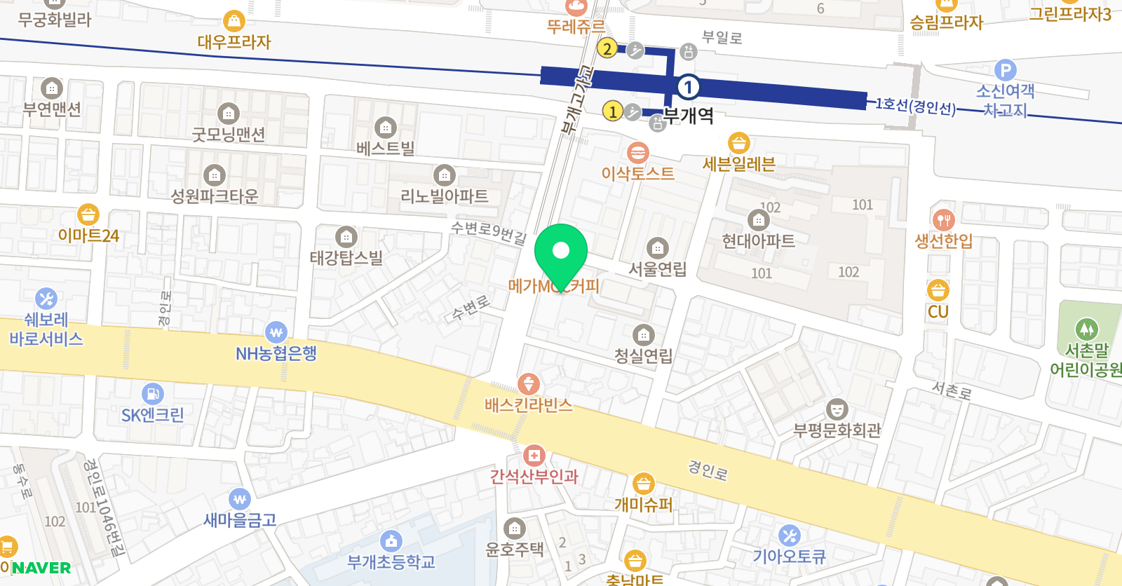 골드아트갤러리 학원 위치