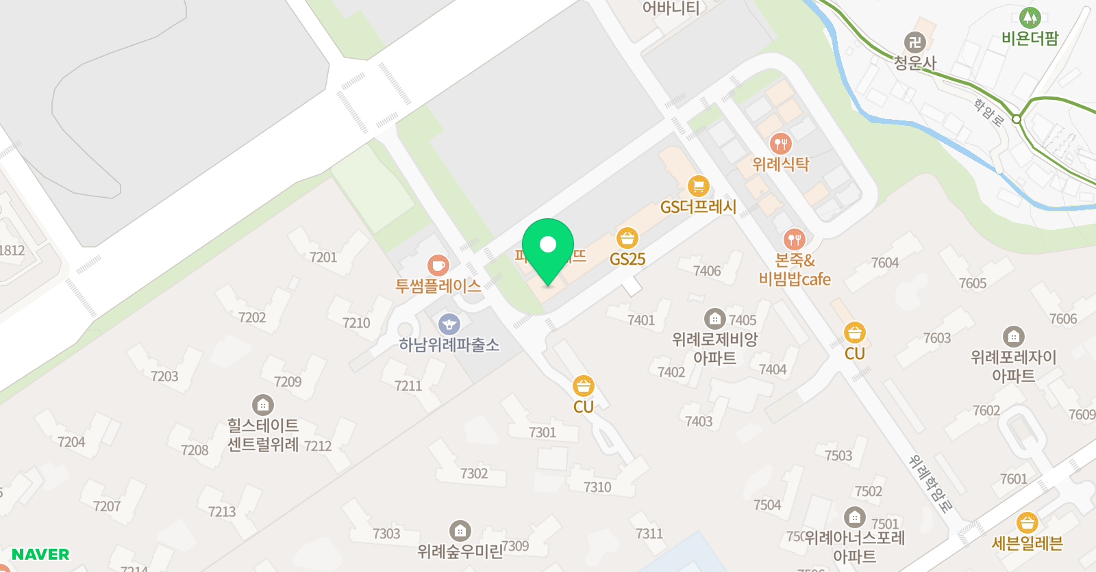 엠베스트 SE 위례숲학원 위치