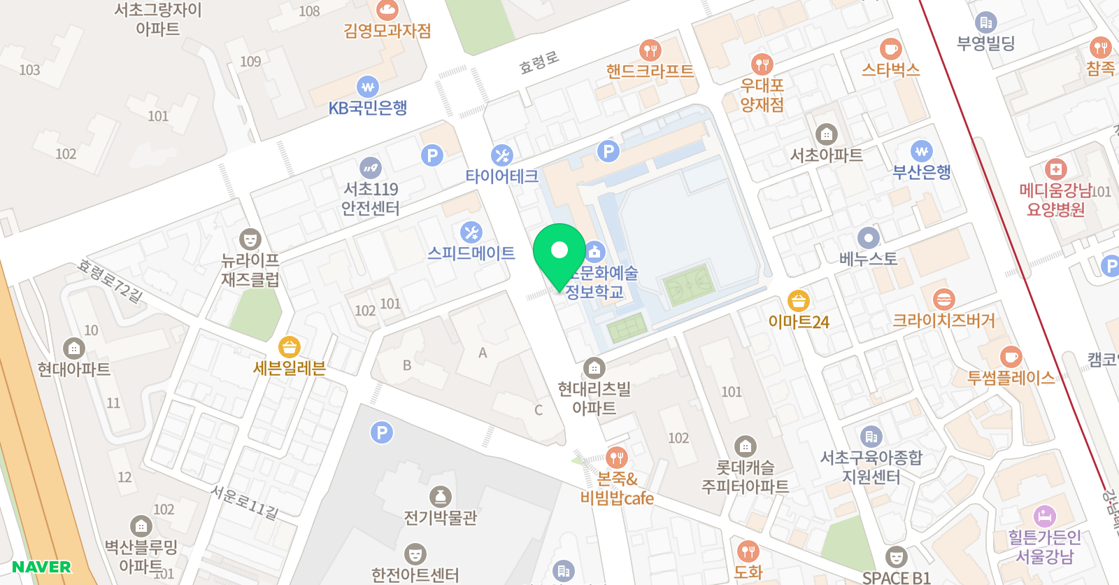 천사아틀리에 위치