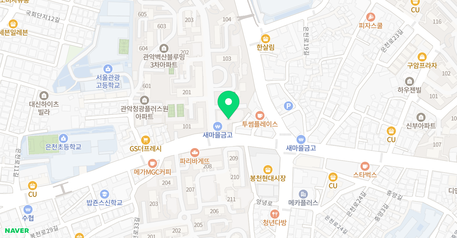 한우리 독서토론논술 은천 독서교실 위치