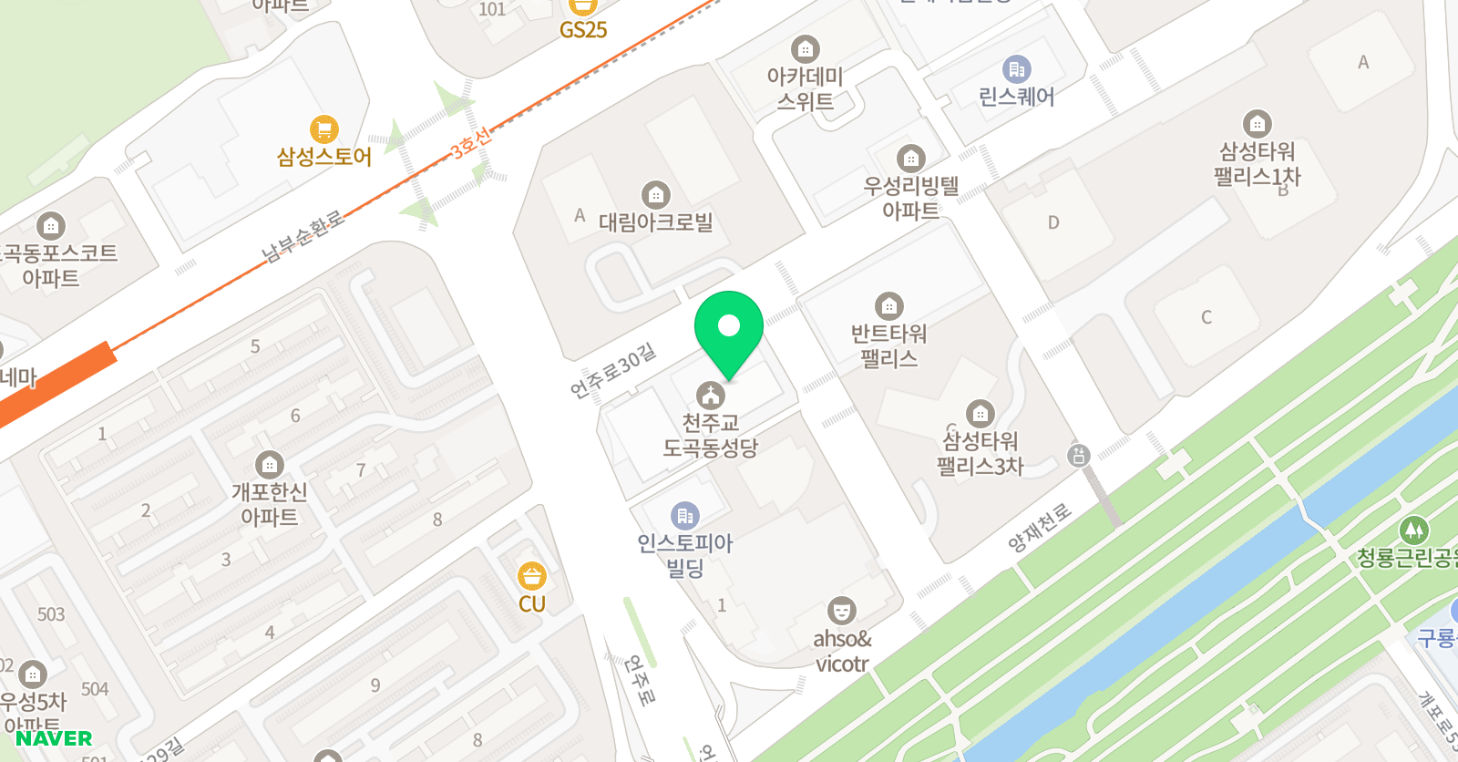 앙뜨발레핏 도곡점 위치