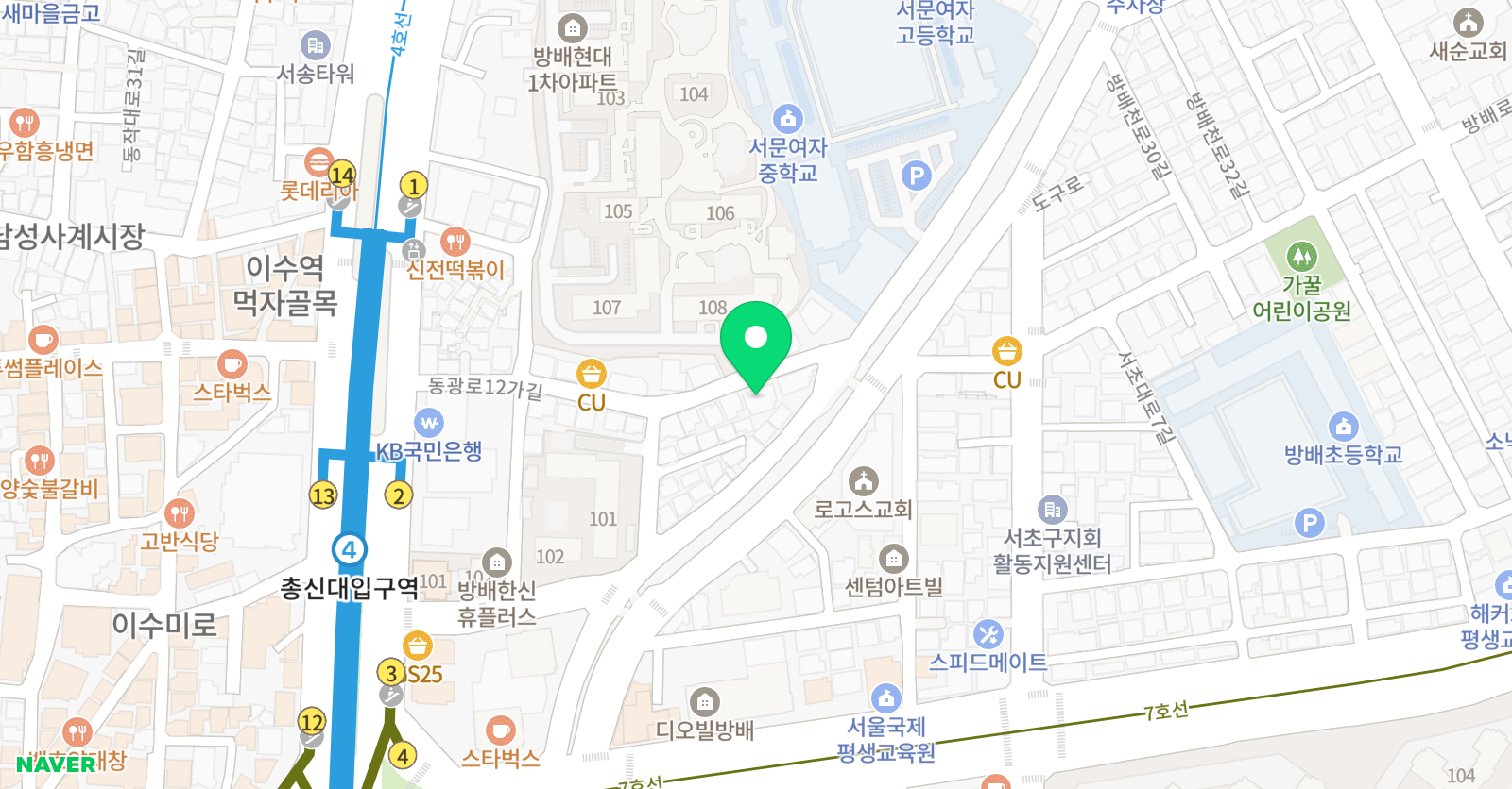 엠코에듀 학원 위치